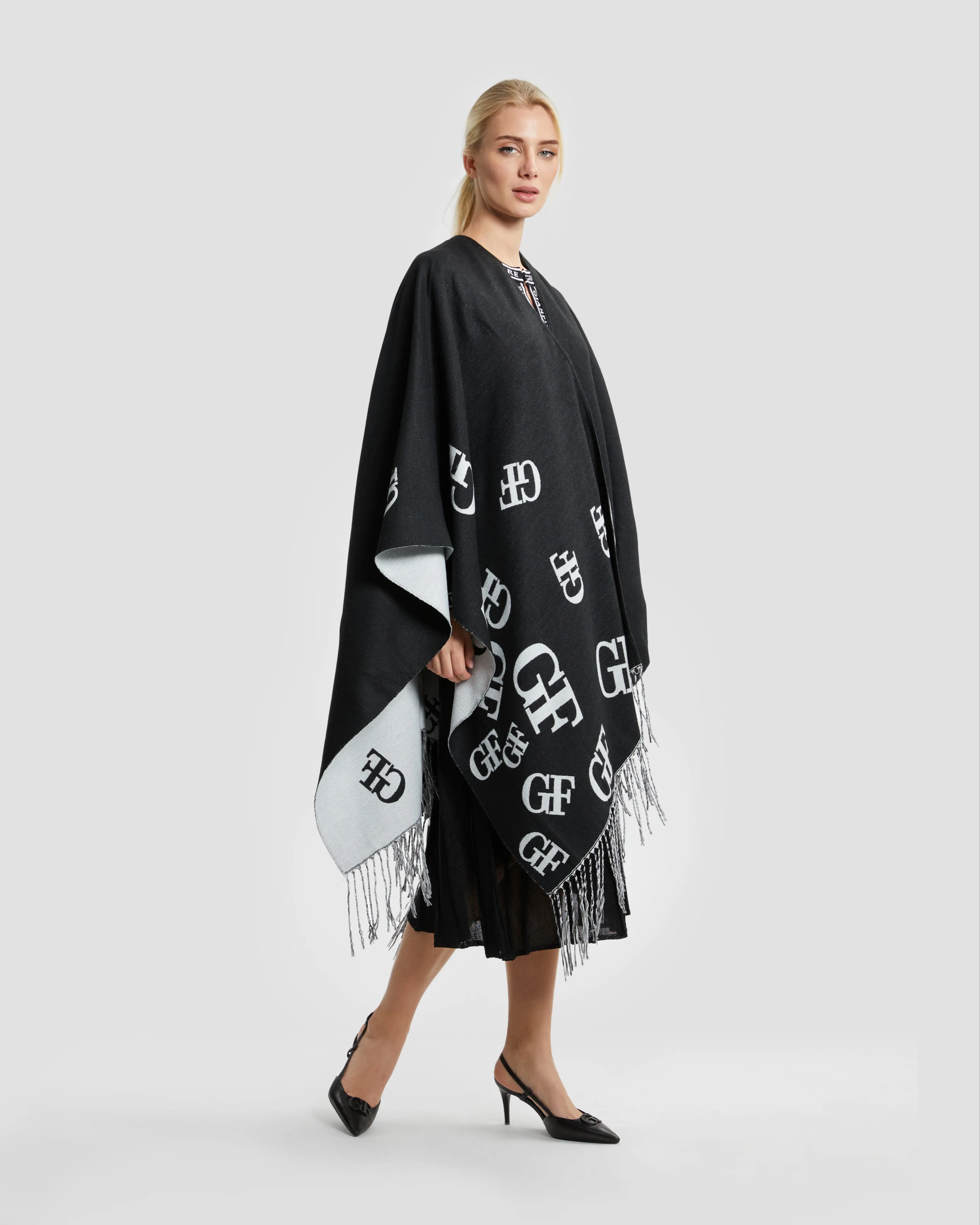 Two-tone GF Poncho