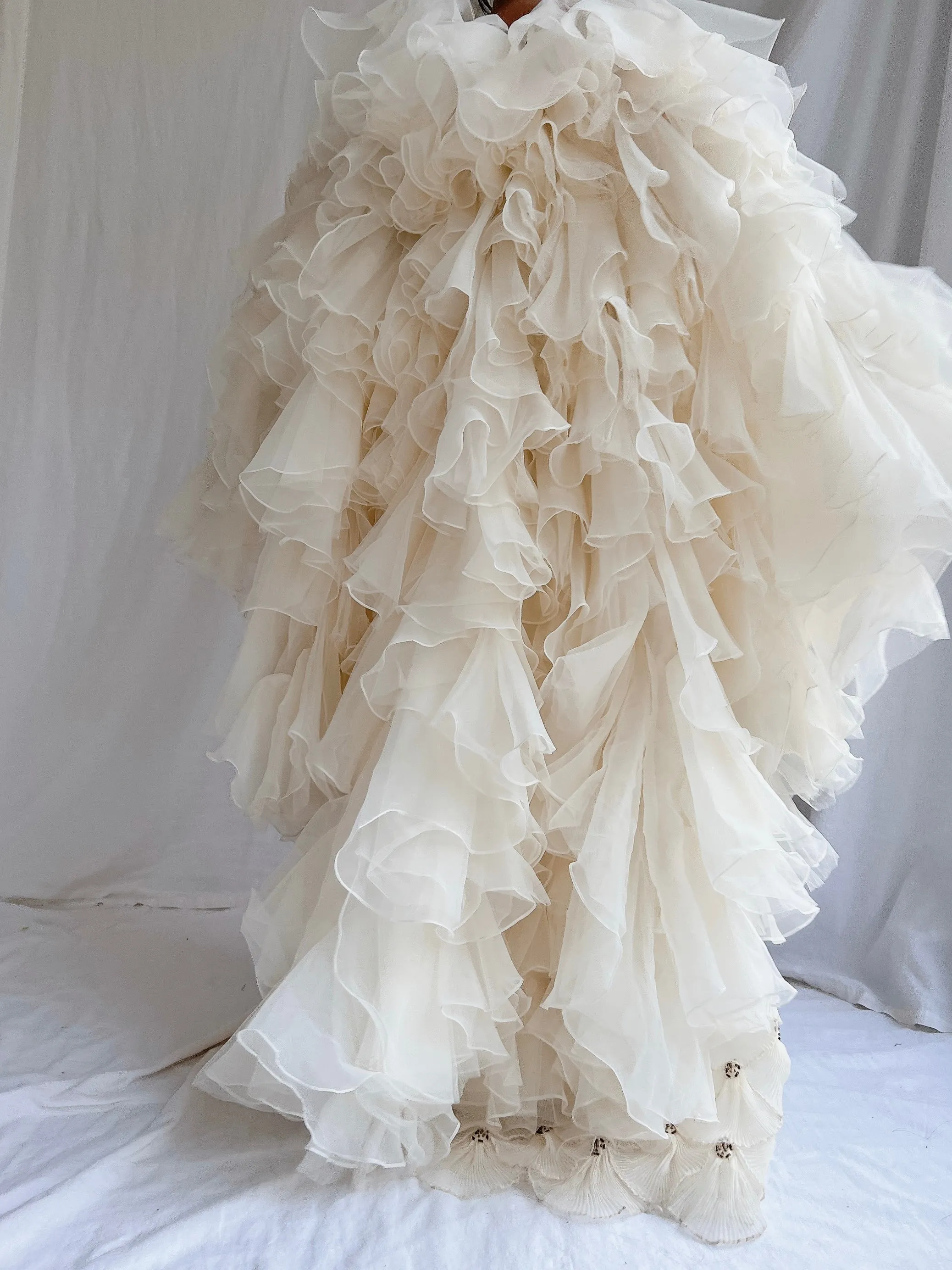 Vintage Organza Cape/Skirt - OSFA