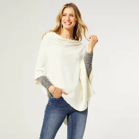 White Lightweight Poncho One Size