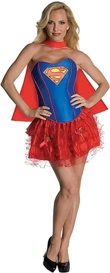 Women's or Teen's Supergirl Corset Costume