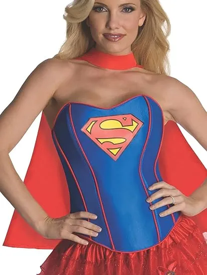 Women's or Teen's Supergirl Corset Costume