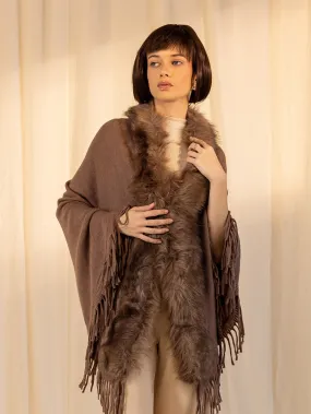 Woolen Fur Cape - Bournvita