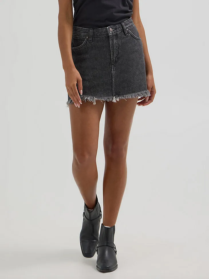 Wrangler Denim Icon Black Mini Skirt