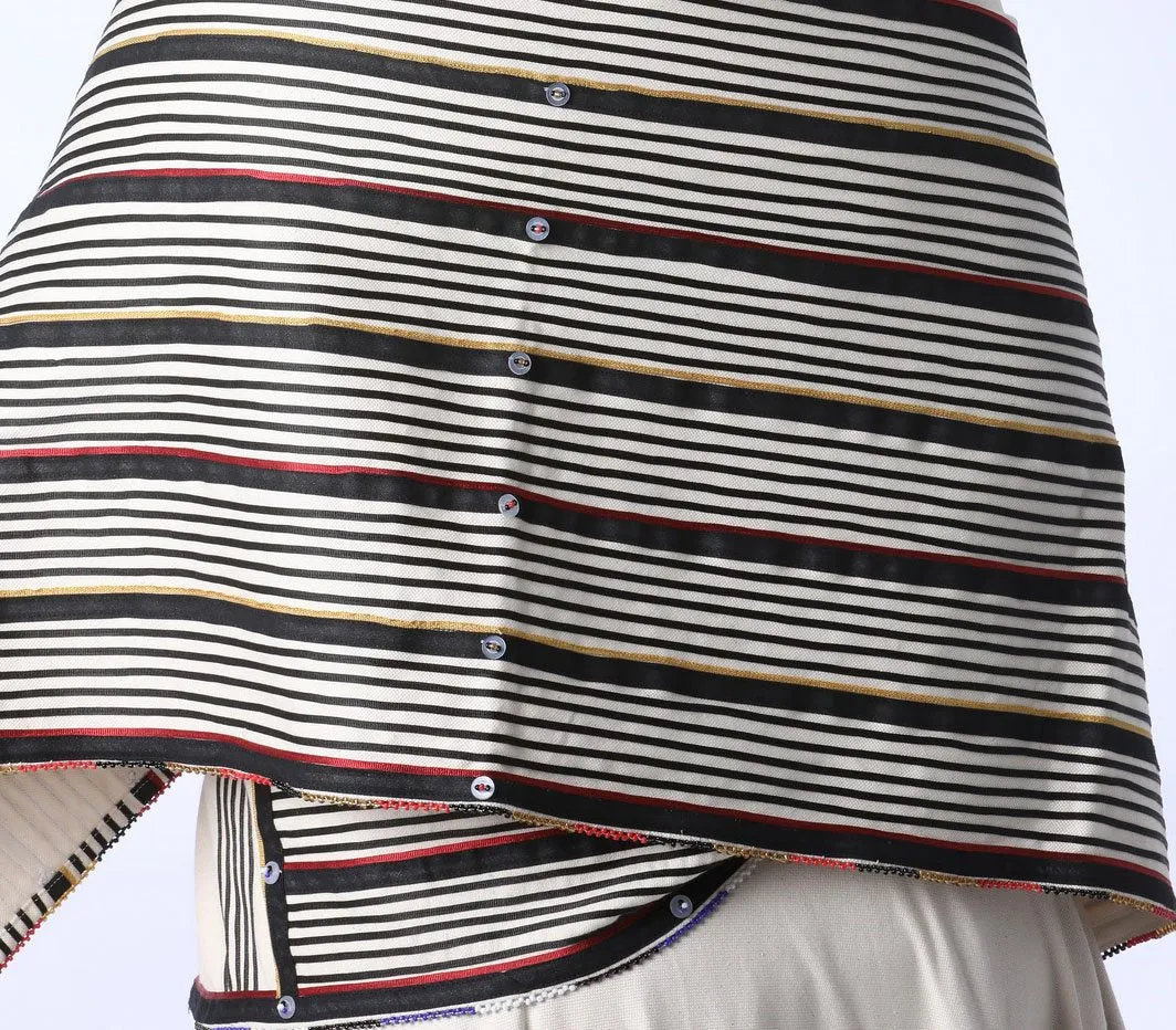 Xhosa Umbhaco Ncebtha Apron with Two Tone Braiding