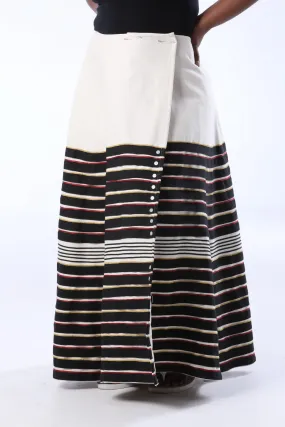 Xhosa Umbhaco Wrap Skirt with Two Tone Braiding