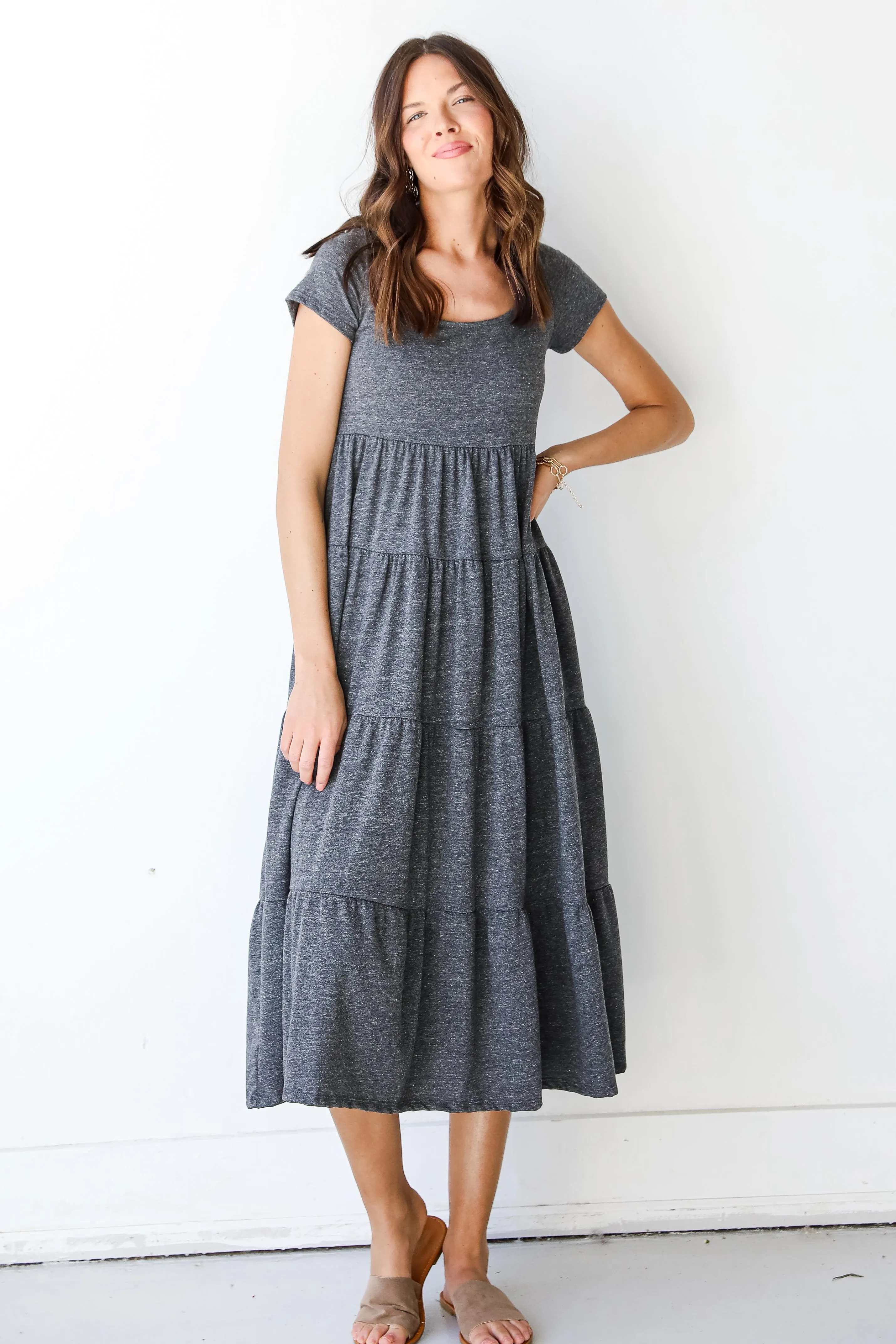 Zoey T-Shirt Tiered Maxi Dress