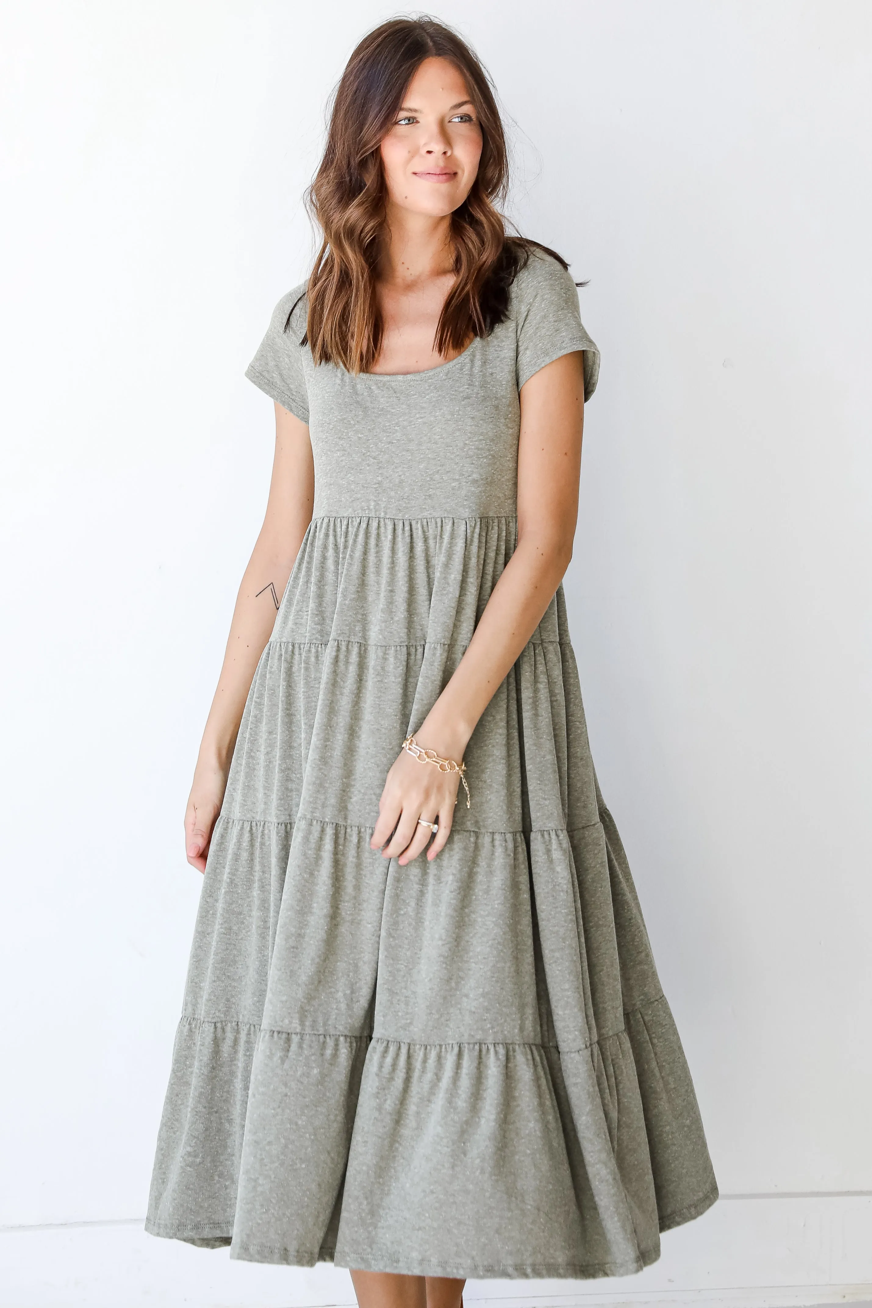 Zoey T-Shirt Tiered Maxi Dress